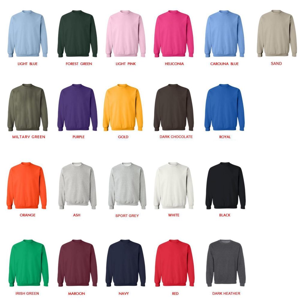 sweatshirt color chart - Chris Stapleton Store